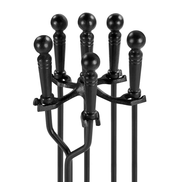 VODA 5 Pcs Fireplace Tools Set indoor Cast Iron 31.5" Fireplace Set,Fireplace tools,Fireplace kits