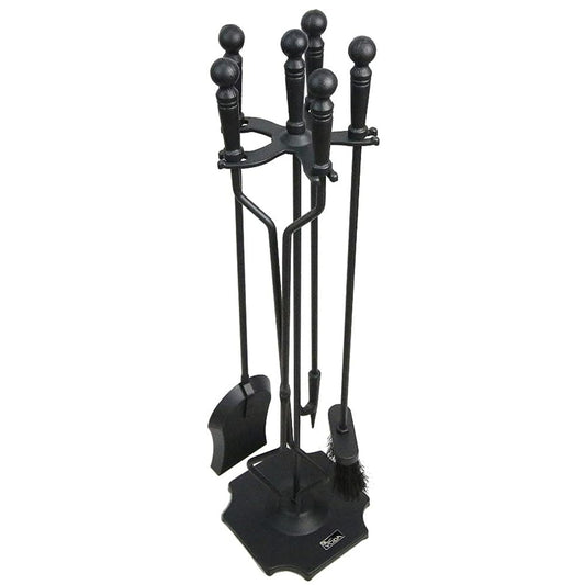 VODA 5 Pcs Fireplace Tools Set indoor Cast Iron 31.5" Fireplace Set,Fireplace tools,Fireplace kits